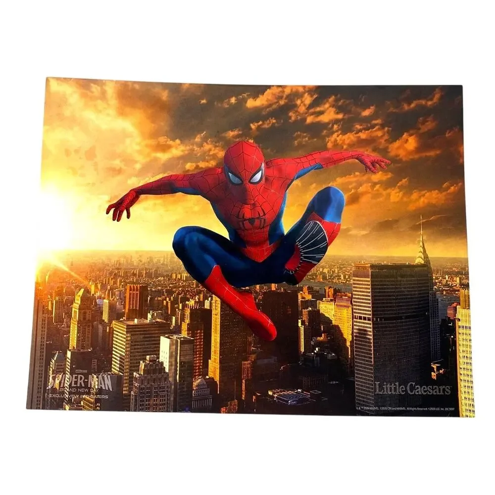 Spider Man Little Caesars Collectable Posters Set of 3 8.5 x 11 Marvel Superhero